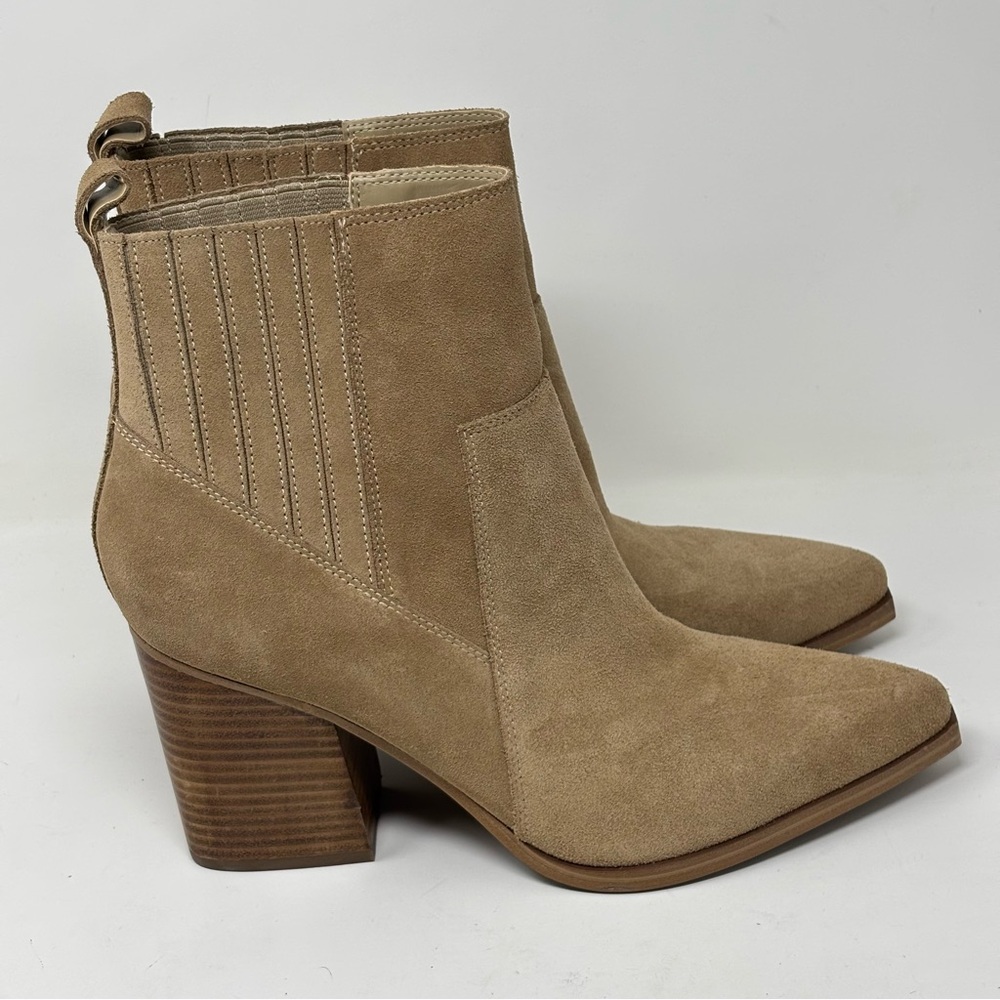 Marc Fisher Marcela Pointy Toe Dress Booties Tan Size 11 NWOT - Picture 5 of 11
